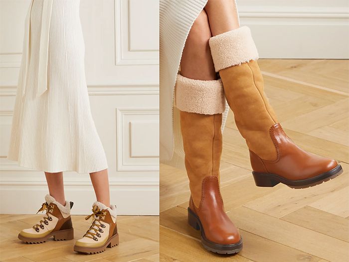 коричневая обувь для женщин на зиму